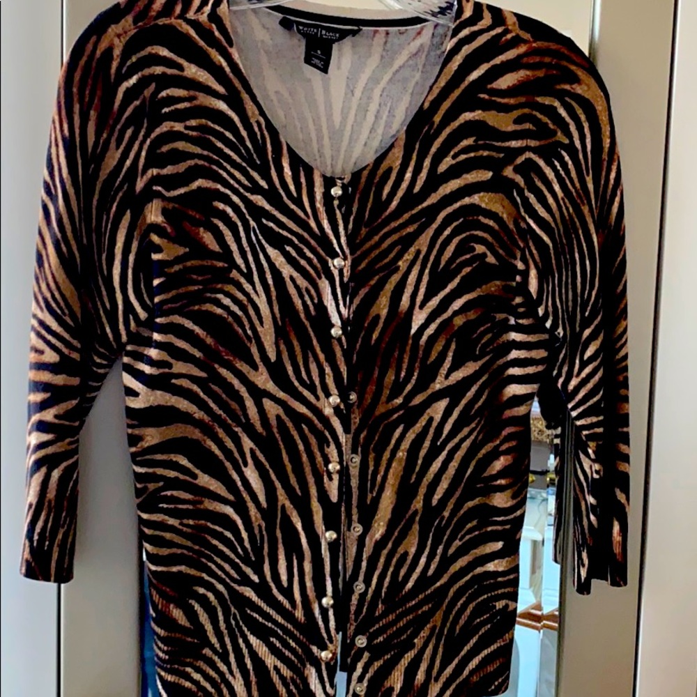 White House Black Market sweater Leopard Print